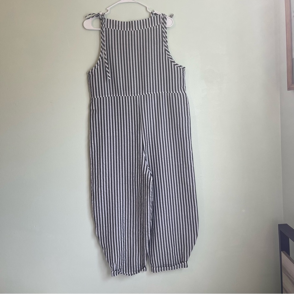 Striped Black and White Jumpsuit